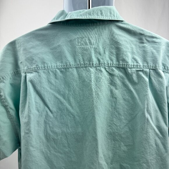 Patagonia Organic Cotton Mens Light Blue Short Sleeve Button Down Shirt Size L - Picture 4 of 5